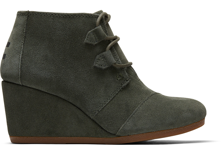 Fall Boots: TOMS Kala Booties in Dusty Olive Suede