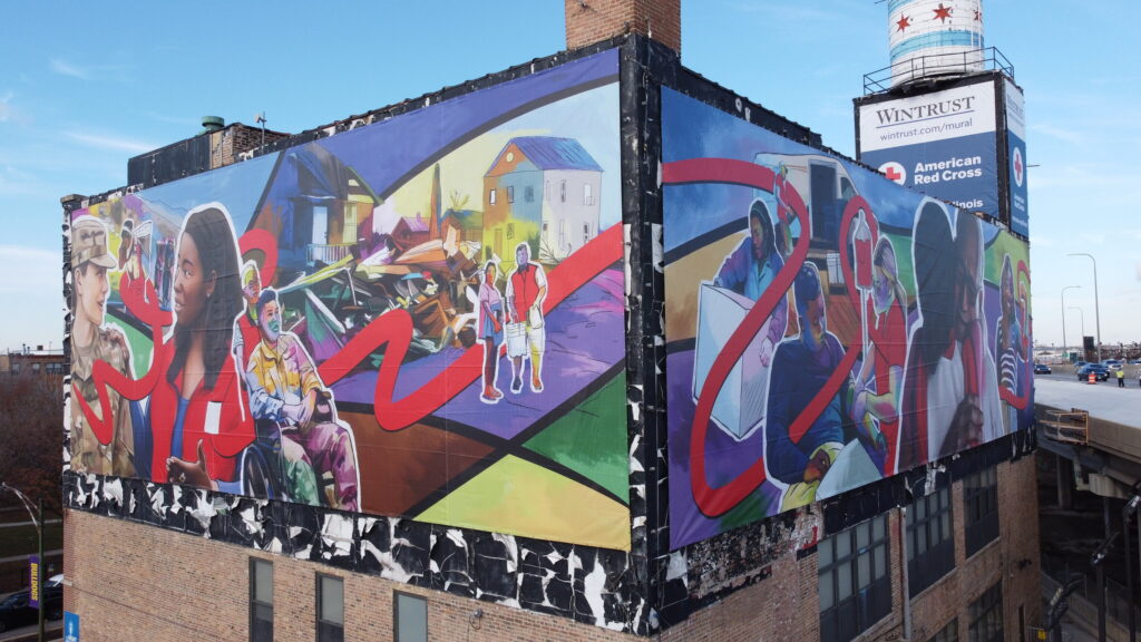 Mural by Damon Lamar Reed. Photo courtesy of the Red Cross.