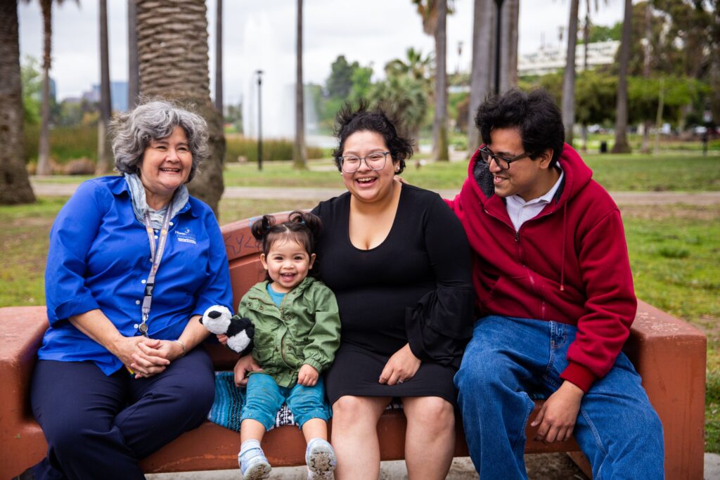 NFP nurse Christina, Valeria, mom Fernanda and dad Christopher