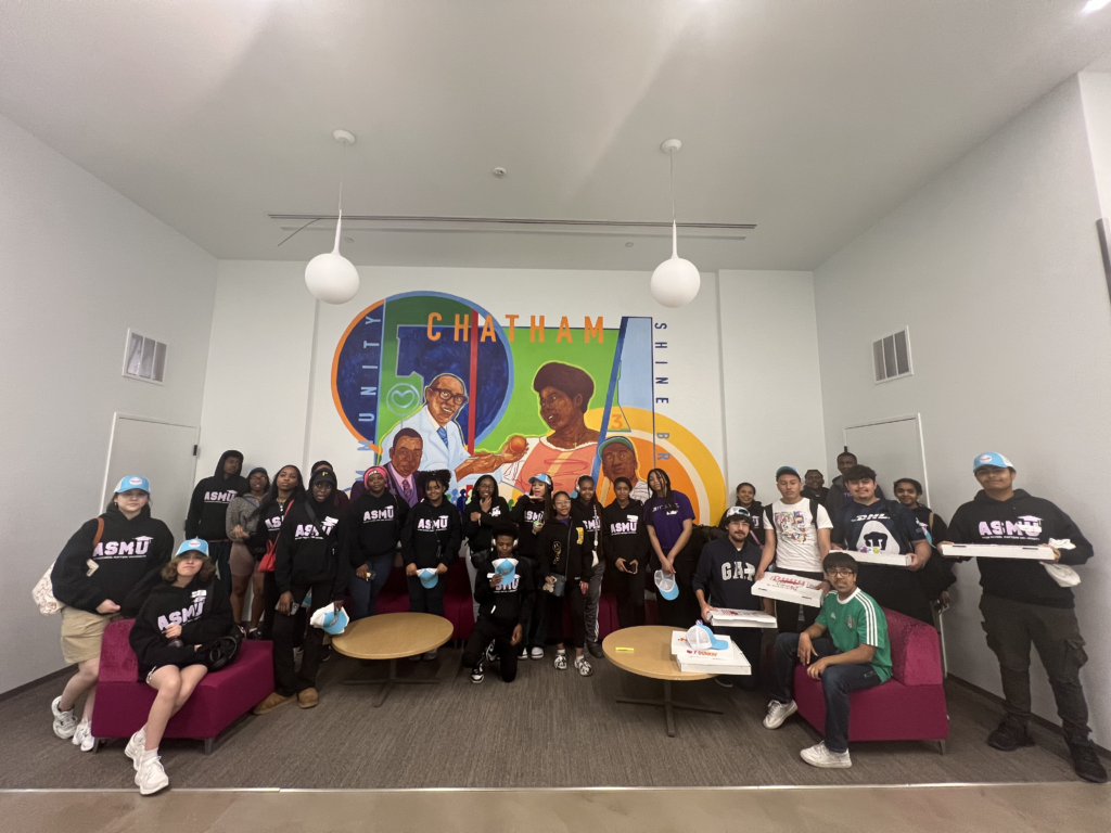 After School Matters University program students visit Shine Bright Community Center