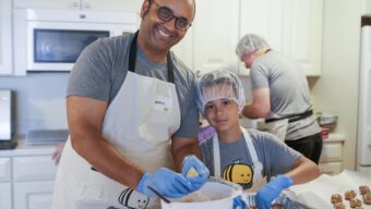 The Honeycomb Project volunteers make cookies