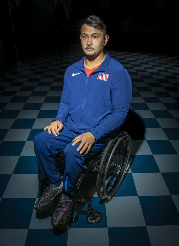 Justin Phongsavanh at a training center in Tokyo before the Tokyo 2020 Paralympics.