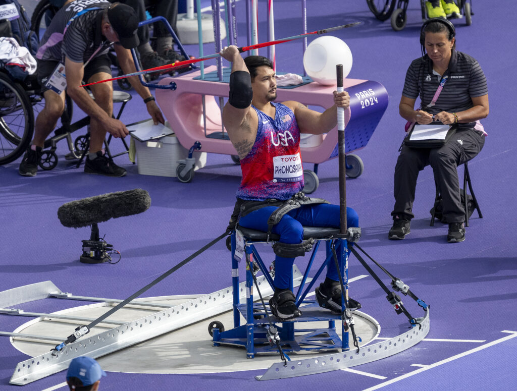 Justin Phongsavanh at the Paris 2024 Paralympics.  