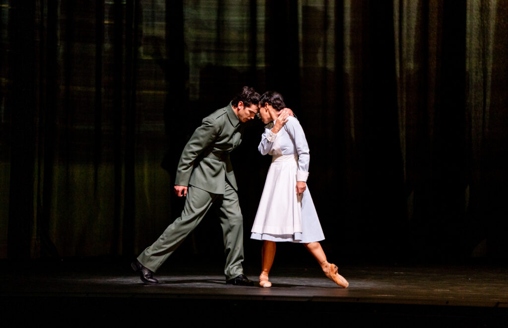 Joffrey Ballet Artists Amanda Assucena and Velazquez rehearse Atonement