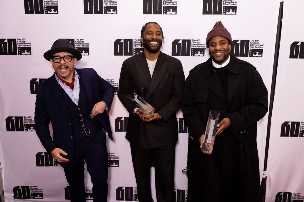 Virgil Williams, John David Washington and Malcolm Washington at Chicago International Film Festival