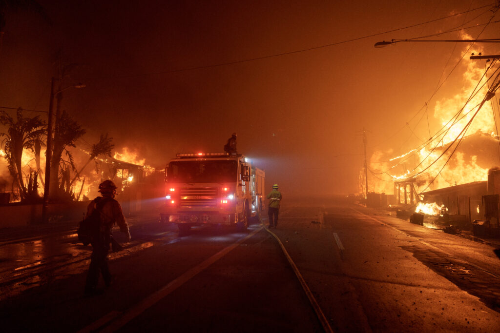 Powerful Winds Fuel Multiple Fires Across Los Angeles Area