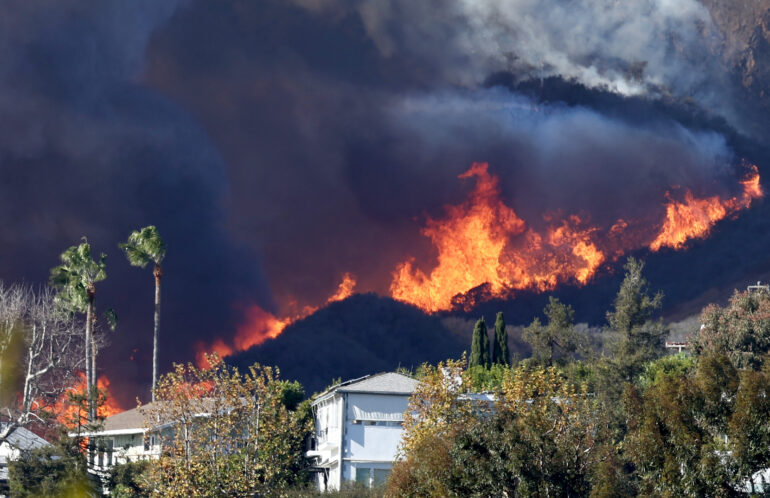 Powerful Winds Fuel Multiple Fires Across Los Angeles Area