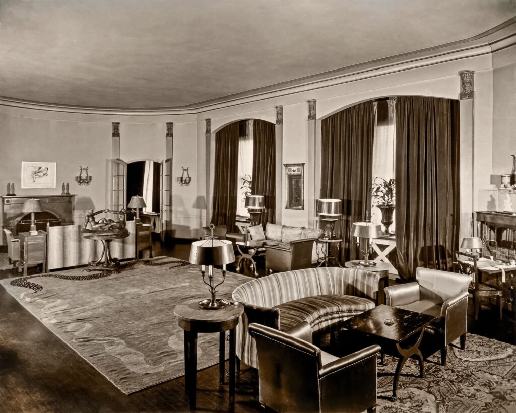 The north tower lounge designed by Rue Carpenter.