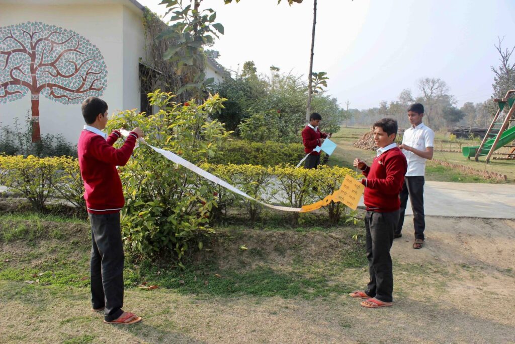 Students at Loka school in India. Photo via Loka/Facebook.