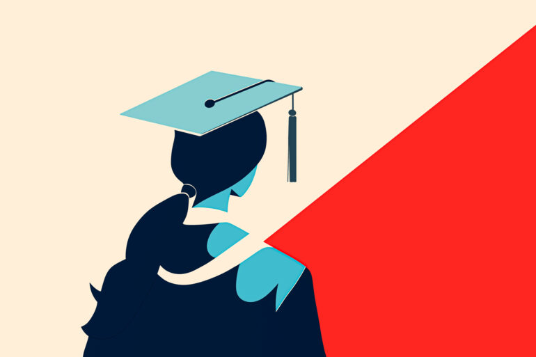 College graduate illustration