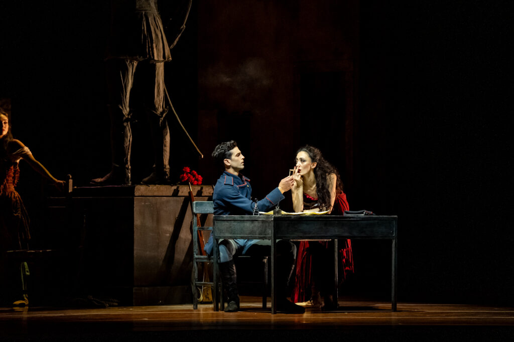 Alberto Velazquez and Victoria Jaiani in Joffrey Ballet's "Carmen"