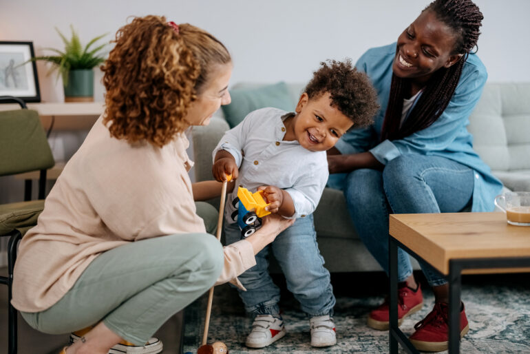 Pediatrician in home visit