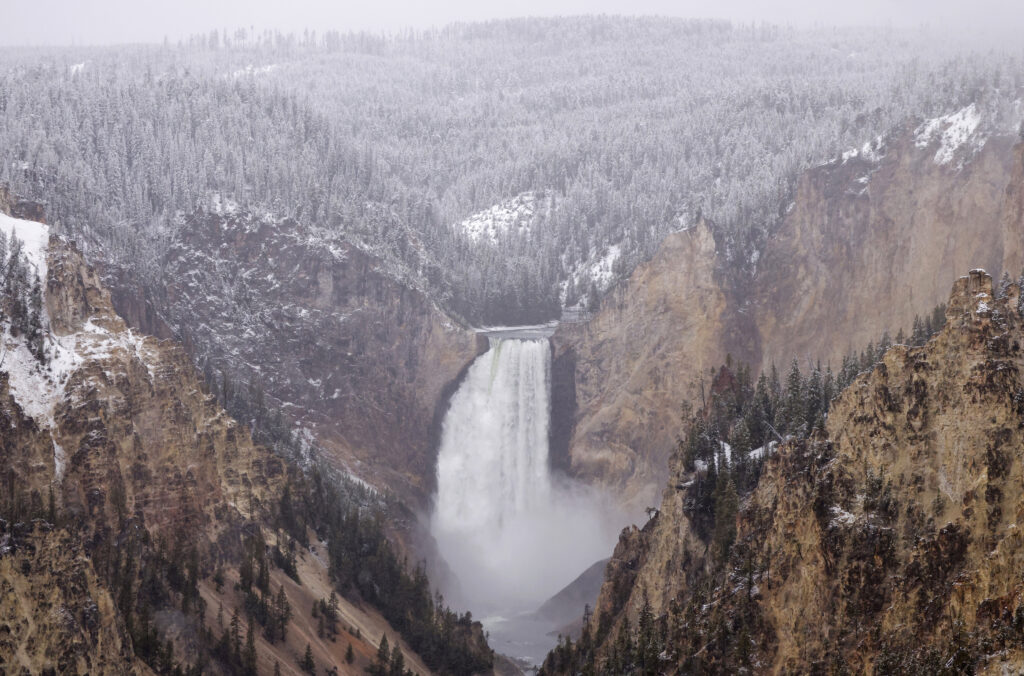 Lower Fallsin Grand Canyon of the Yellowstone on May 21, 2026 in Yellowstone National Park, Wyoming. Getty Images.