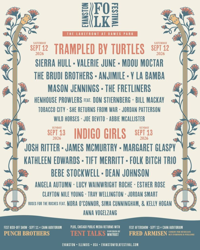 Evanston Folk Festival 2026 poster