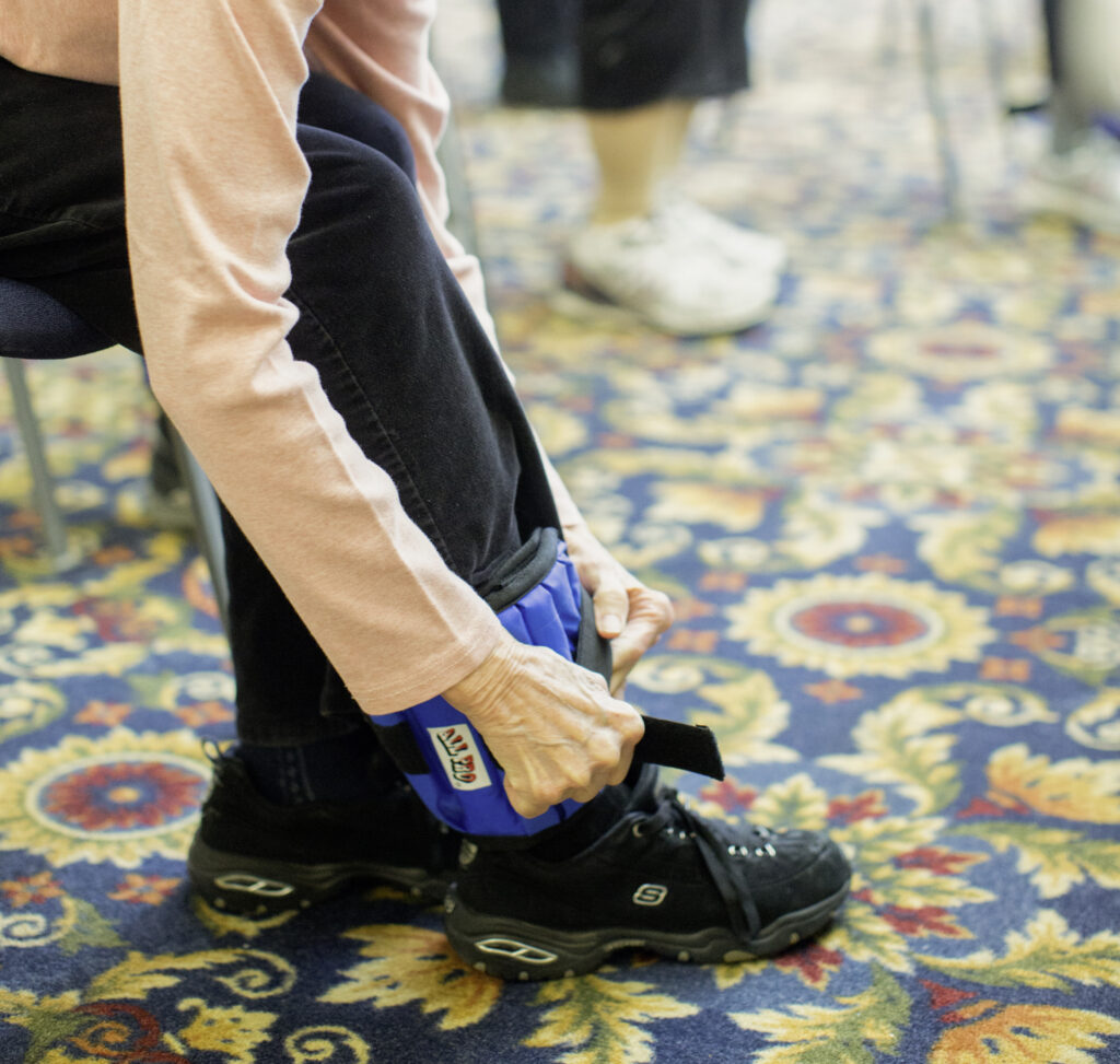Ankle weights increase resistance for strength and balance exercises